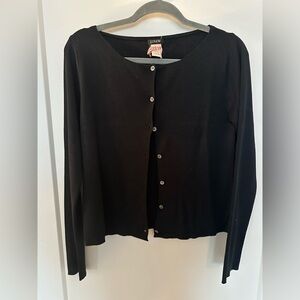 Vintage J.Crew Black Cardigan 100% silk size M great condition